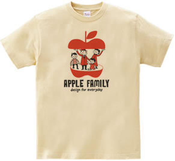 APPLE FAMILY 　 WM～WL•S～XL　Tシャツ【受注生産品】 1枚目の画像