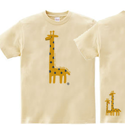 【再販】giraffe☆キリン　 WM～WL•S～XL　Tシャツ【受注生産品】 1枚目の画像