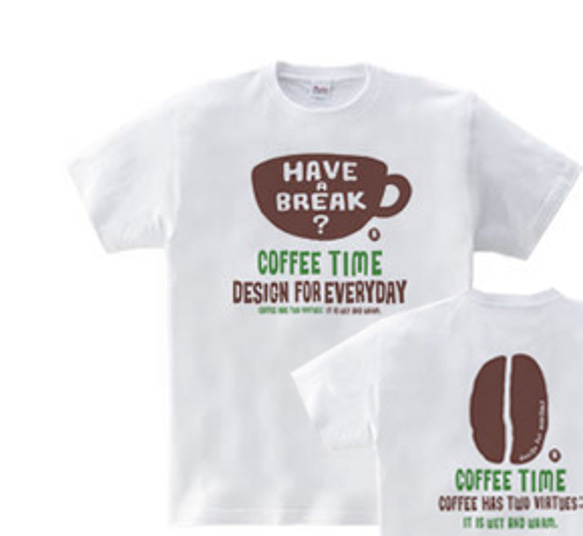 【再販】coffee time-～have a break?～　 WM～WL•S～XL　Tシャツ【受注生産品】 1枚目の画像