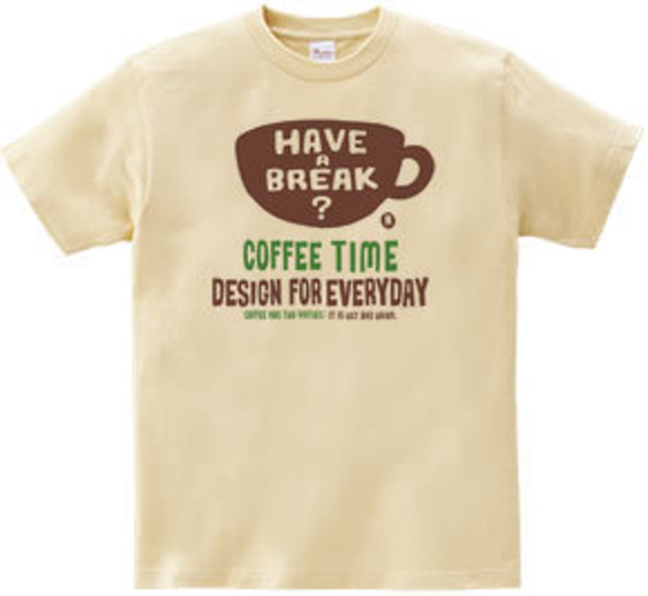 coffee time-～have a break?～ WM～WL•S～XL　Tシャツ【受注生産品】 2枚目の画像