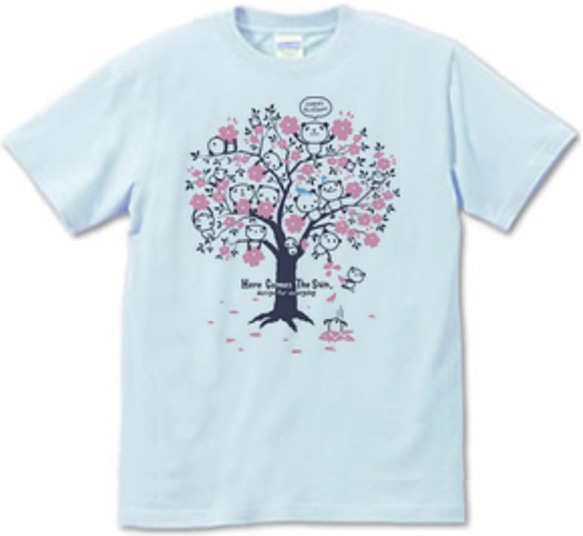 チェリーブロッサム・パンダ　S～XL　Tシャツ【受注生産品】 2枚目の画像