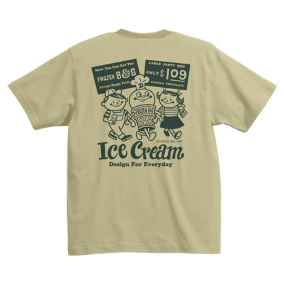 【再販】アイスクリームBoy&Girl　両面　S～XL　Tシャツ【受注生産品】 3枚目の画像