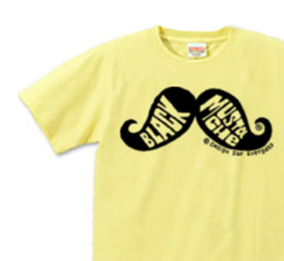 口髭　 Mustache　S～XL　Tシャツ【受注生産品】 1枚目の画像