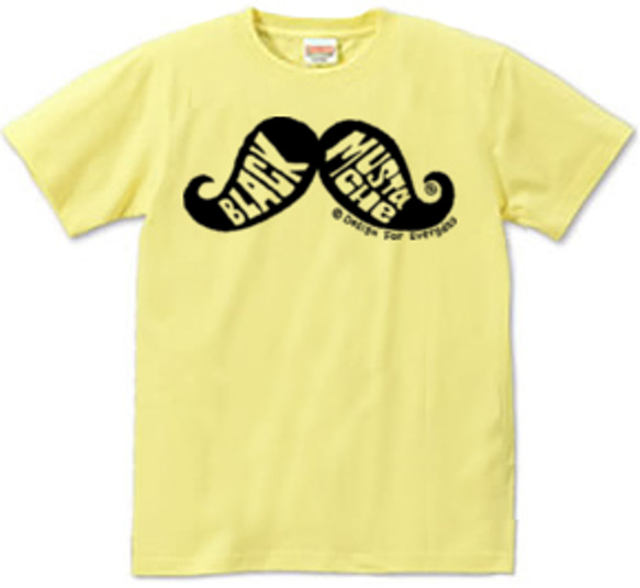 口髭　 Mustache　S～XL　Tシャツ【受注生産品】 2枚目の画像