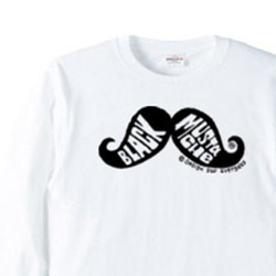 口髭　 Mustache　　長袖Tシャツ S～XL【受注生産品】 1枚目の画像