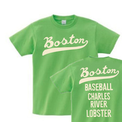【再販】ボストン　フォント【両面】　150.160.（女性M.L） S～XL　Tシャツ【受注生産品】 1枚目の画像