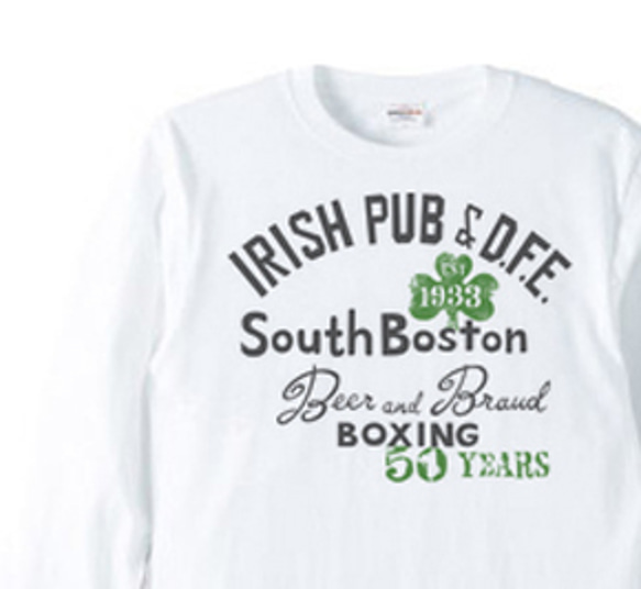 【再次上架】波士頓愛爾蘭酒吧【一側】長袖T【定做】 第1張的照片