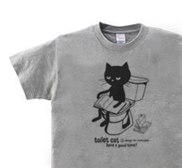 【再販】トイレとねこ　WM～WL•S～XL　Tシャツ【受注生産品】 1枚目の画像