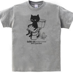 【再販】トイレとねこ　WM～WL•S～XL　Tシャツ【受注生産品】 2枚目の画像