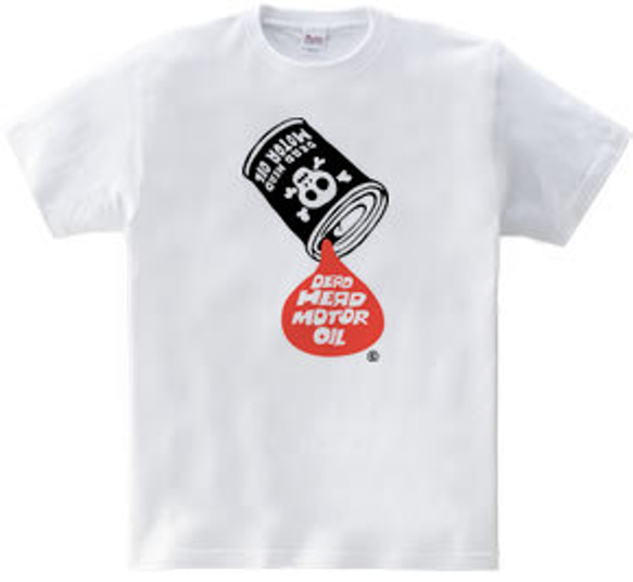 骸骨モーターオイル　150.160（女性M.L） Tシャツ【受注生産品】 2枚目の画像