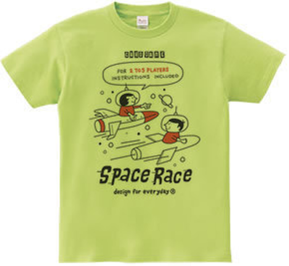 SPACE-～アメリカン・レトロ・ゲーム～ 150.160（女性M.L） Tシャツ【受注生産品】 1枚目の画像