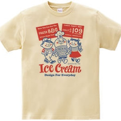 アイスクリームBoy&Girl　両面　WM～WL•S～XL　Tシャツ【受注生産品】 2枚目の画像