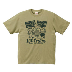 アイスクリームBoy&Girl　片面プリント　S～XL　Tシャツ【受注生産品】 1枚目の画像