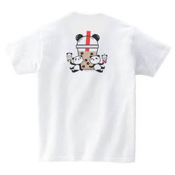 タピオカ・パンダ【両面】　WM～WL•S～XL Tシャツ【受注生産品】 3枚目の画像