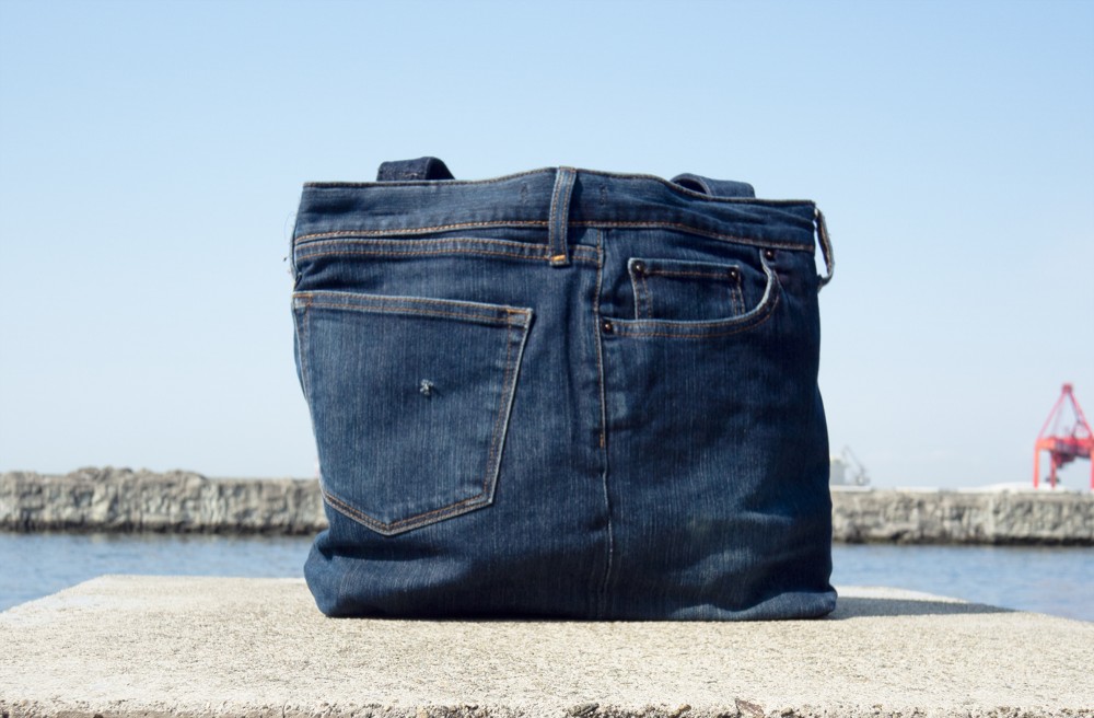 ＊デニムリメイクトートバッグ＊