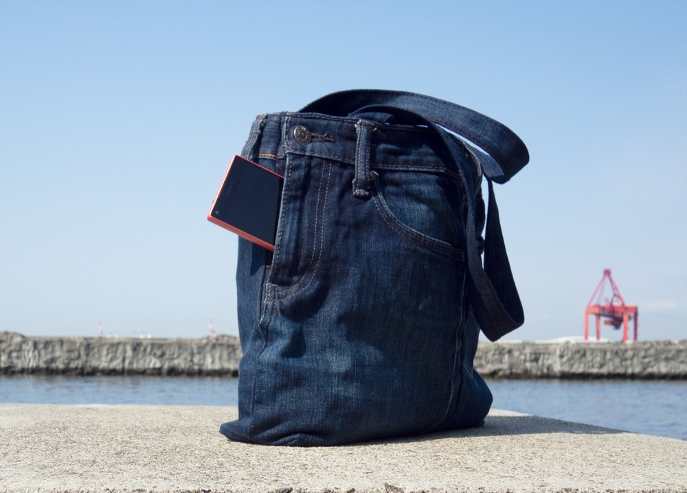 ＊デニムリメイクトートバッグ＊