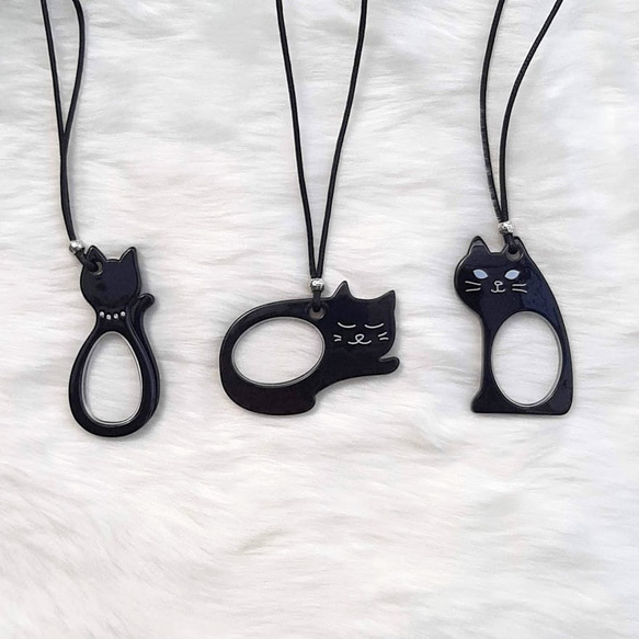 ★ペンダント　ルーペ　ねこ型★　いねむり猫ちゃん　母の日　老眼鏡　拡大鏡　 1枚目の画像