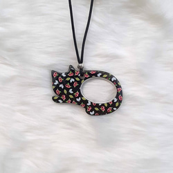 ★ペンダント　ルーペ　ねこ型★　いねむり猫ちゃん　母の日　老眼鏡　拡大鏡　 3枚目の画像