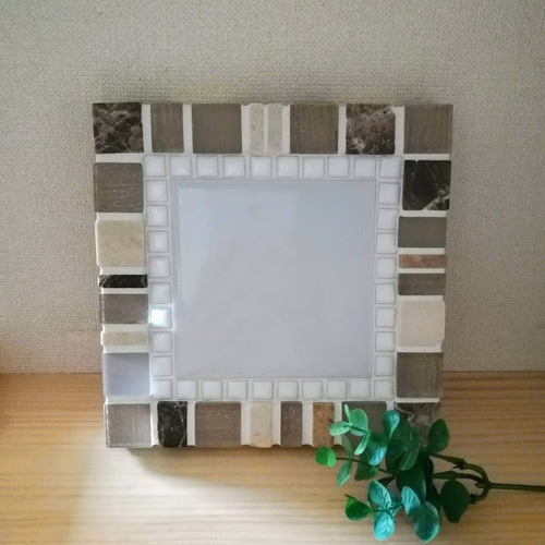 ☆石とガラスのディスプレイ台 4026☆ 眼鏡 鍵 時計 トレー 花台