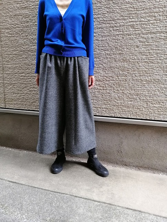 2025AW♥イタリア製ツィード♥『甘くなりすぎない』細見え♥ワイドパンツ【M,L,2L,3L,4L】 5枚目の画像