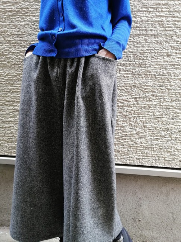 2025AW♥イタリア製ツィード♥『甘くなりすぎない』細見え♥ワイドパンツ【M,L,2L,3L,4L】 6枚目の画像