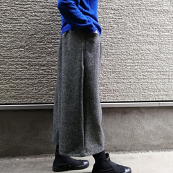 2025AW♥イタリア製ツィード♥『甘くなりすぎない』細見え♥ワイドパンツ【M,L,2L,3L,4L】 7枚目の画像