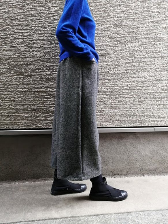 2025AW♥イタリア製ツィード♥『甘くなりすぎない』細見え♥ワイドパンツ【M,L,2L,3L,4L】 7枚目の画像