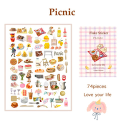 フレークシール　☆ Picnic (ﾋﾟｸﾆｯｸ)☆ 3枚目の画像