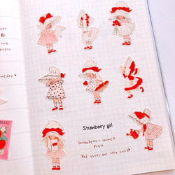 フレークシール　☆ Strawberry Girl (ｽﾄﾛﾍﾞﾘｰｶﾞｰﾙ)☆ 5枚目の画像