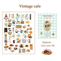 フレークシール　☆ Vintage cafe (ｳﾞｨﾝﾃｰｼﾞｶﾌｪ）☆ 3枚目の画像
