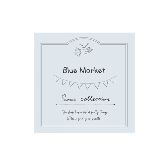 フレークシール　☆ Blue Market (ﾌﾞﾙｰﾏｰｹｯﾄ）☆ 1枚目の画像