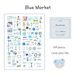 フレークシール　☆ Blue Market (ﾌﾞﾙｰﾏｰｹｯﾄ）☆ 4枚目の画像