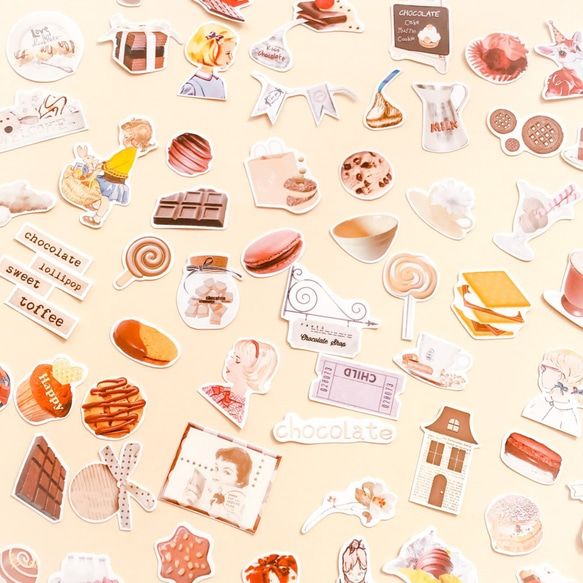 フレークシール　☆ chocolate sweets☆ 4枚目の画像