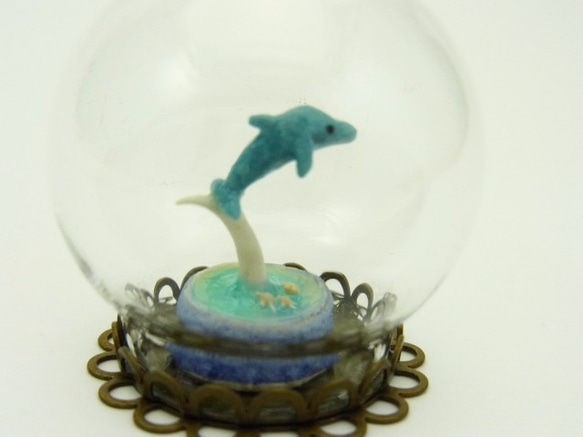 再販・ガラスドーム～まめイルカ～ 4枚目の画像