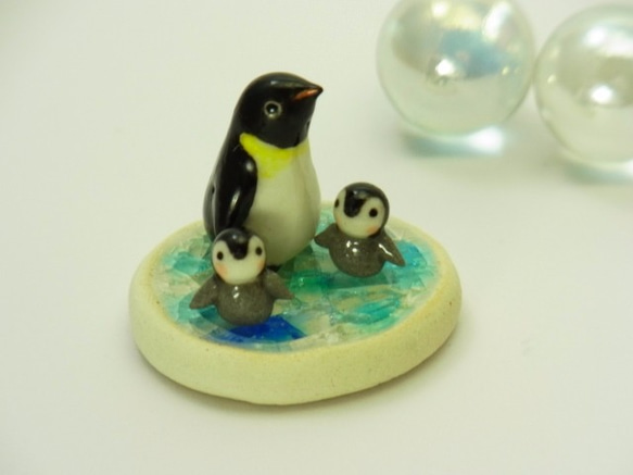 再販・まめ皇帝ペンギンの親子 1枚目の画像