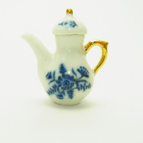 染め付けティーポット(ミニチュア)