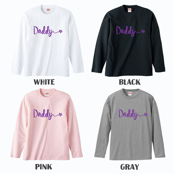 【Daddy & Mammy】Tシャツ ロンT ペア マタニティフォト 結婚祝い 贈り物 ギフト プレゼント 記念日 4枚目の画像