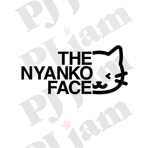 【THE NYANKO FACE】にゃんこ パロディ Tシャツ ロンT 半袖 長袖 贈り物 ギフト プレゼント 2枚目の画像