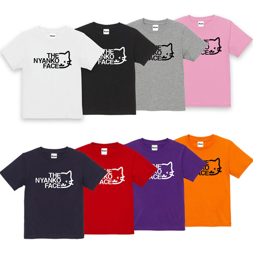 ハンドメイド　オーダー受付ページ　　♡Tシャツにゃんこ　パネル♡ THE NYANKO FACE】にゃんこ パロディ Tシャツ ロンT 半袖 長袖 贈り物