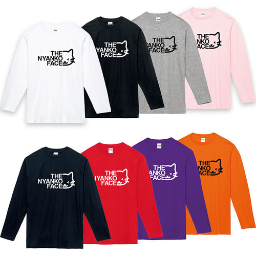 THE NYANKO FACE】にゃんこ パロディ Tシャツ ロンT 半袖 長袖 贈り物