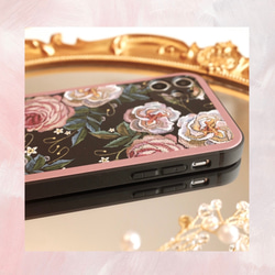 Katachi Selected・ 「欧風レトロ薔薇柄」iPhone スマホケース★ロマンチック　大人女子 6枚目の画像