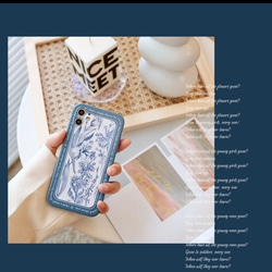 Katachi Selected・ 「青花レトロ花柄」iPhone / スマホケース★ 3枚目の画像