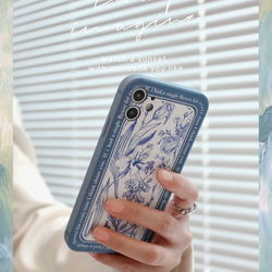 Katachi Selected・ 「青花レトロ花柄」iPhone / スマホケース★ 5枚目の画像
