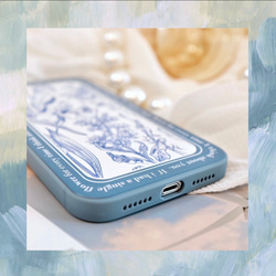Katachi Selected・ 「青花レトロ花柄」iPhone / スマホケース★ 7枚目の画像