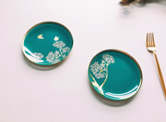 WEN PIIM・Venus Healing Gold Foil Plate「丸」 金箔プレート（はな） 3枚目の画像