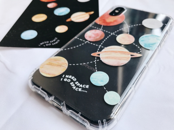 九大行星 透明氣墊手機殻 Solar Systems IPhone Case 第3張的照片