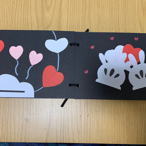 ハンドメイド 仕掛けアルバム 手作りアルバム ディズニー 型紙 Rika 