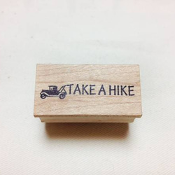 スタンプ　TAKE A HIKE　ゴム印　ラッピング用品 1枚目の画像