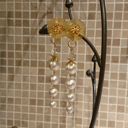 Vintage Bottom Jewelry Flower Cotton pearl 2枚目の画像
