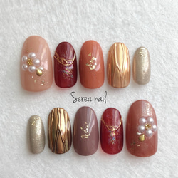 ◎no.001◎ ニュアンス べっ甲 ネイルチップ 結婚式 成人式 23 ネイルチップ べっ甲 ニュアンス ブライダル 結婚式 お呼ばれ